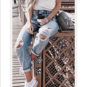 ‼️BOYFRIEND RIPPED BUTTON FLY VINTAGE JEANS